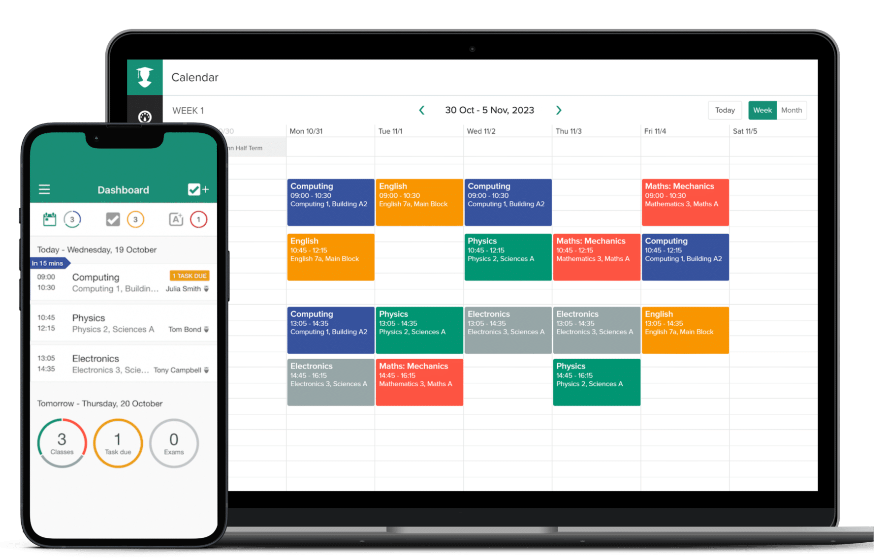 school timetable app hourly planner