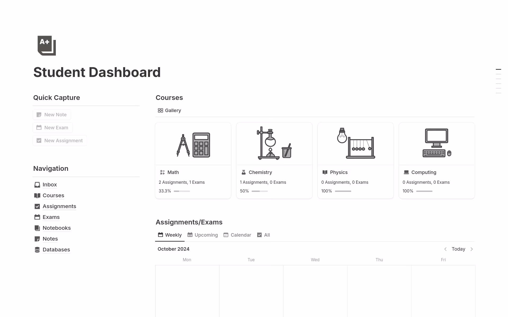 notion school organizer app